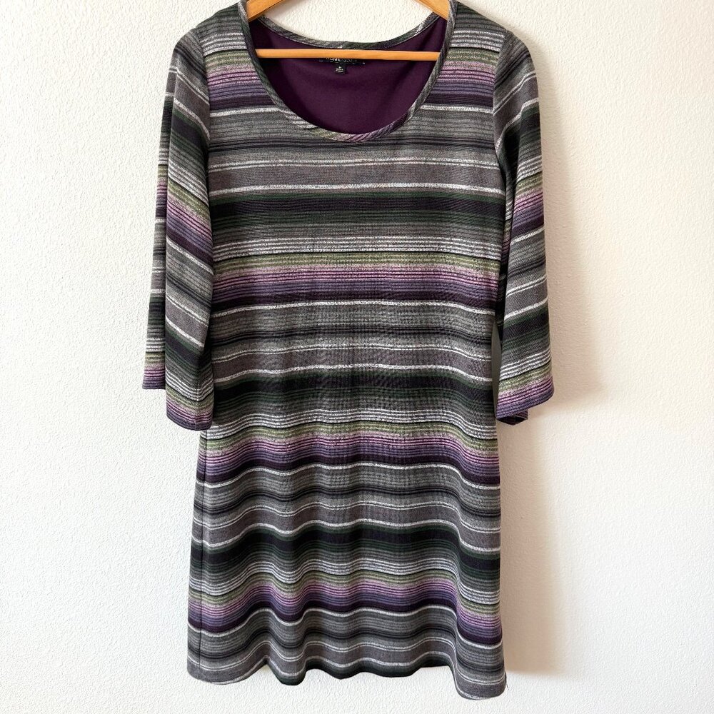 Ronni Nicole‎ Striped Bell Sleeve Dress Size M
